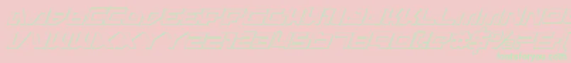 TrajiaShadowItalic Font – Green Fonts on Pink Background