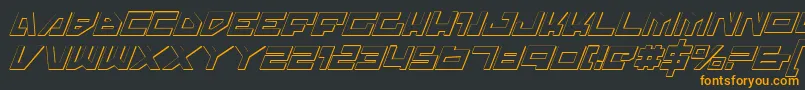 TrajiaShadowItalic Font – Orange Fonts on Black Background