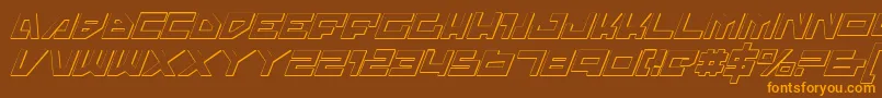 TrajiaShadowItalic Font – Orange Fonts on Brown Background