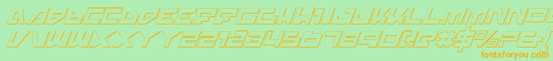 TrajiaShadowItalic Font – Orange Fonts on Green Background