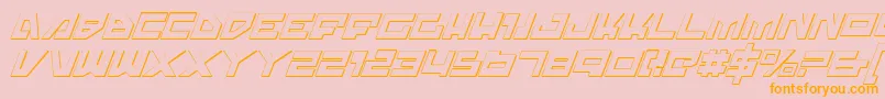 TrajiaShadowItalic Font – Orange Fonts on Pink Background