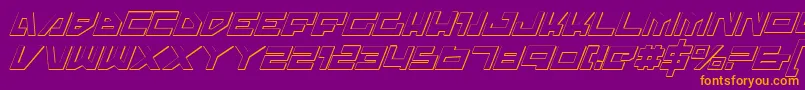 TrajiaShadowItalic Font – Orange Fonts on Purple Background