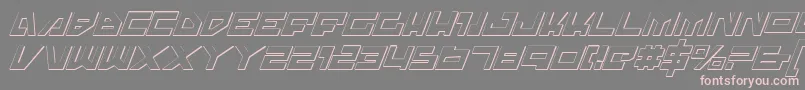 TrajiaShadowItalic Font – Pink Fonts on Gray Background