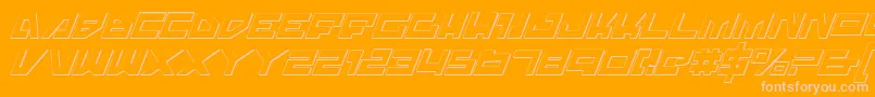 TrajiaShadowItalic Font – Pink Fonts on Orange Background