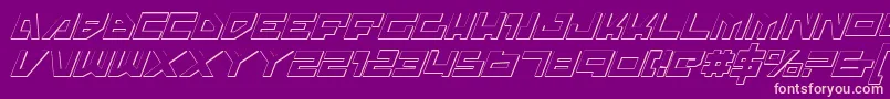 TrajiaShadowItalic Font – Pink Fonts on Purple Background