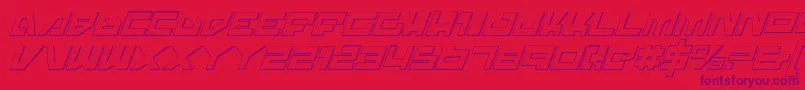 Шрифт TrajiaShadowItalic – фиолетовые шрифты на красном фоне
