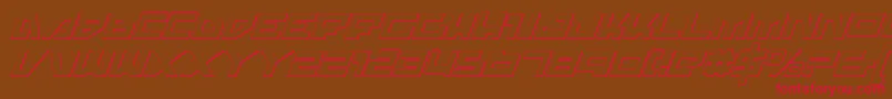 TrajiaShadowItalic Font – Red Fonts on Brown Background