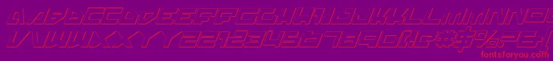 TrajiaShadowItalic Font – Red Fonts on Purple Background