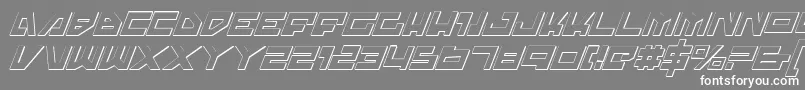 TrajiaShadowItalic Font – White Fonts on Gray Background