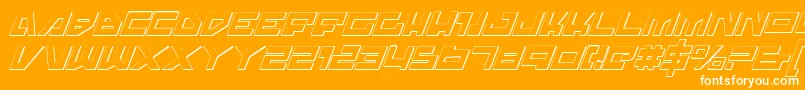 TrajiaShadowItalic Font – White Fonts on Orange Background