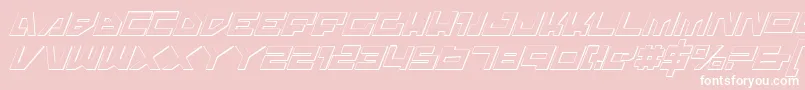TrajiaShadowItalic Font – White Fonts on Pink Background