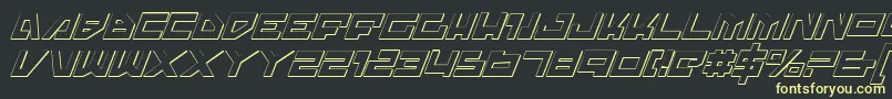 TrajiaShadowItalic Font – Yellow Fonts on Black Background