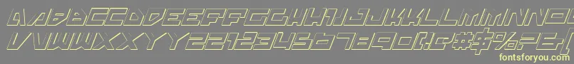 TrajiaShadowItalic Font – Yellow Fonts on Gray Background