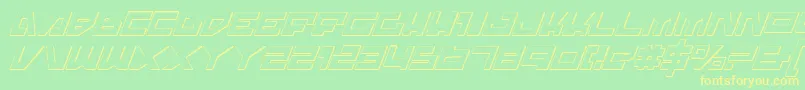 TrajiaShadowItalic Font – Yellow Fonts on Green Background