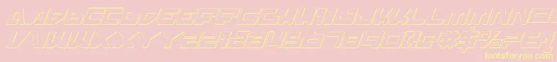 TrajiaShadowItalic Font – Yellow Fonts on Pink Background