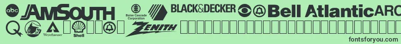 LogoscorporateVol1a Font – Black Fonts on Green Background