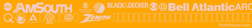 LogoscorporateVol1a Font – Pink Fonts on Orange Background