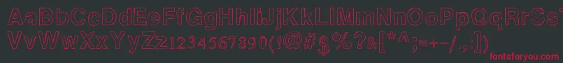 Шрифт Pamplonascribble – красные шрифты на чёрном фоне