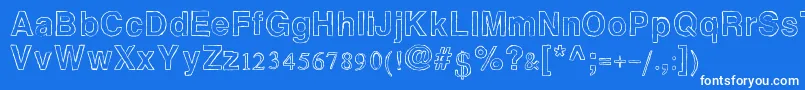 Pamplonascribble Font – White Fonts on Blue Background