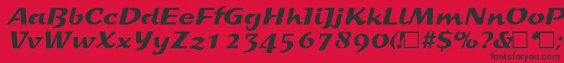 SprintRegular Font – Black Fonts on Red Background