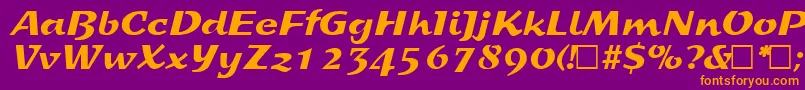 SprintRegular Font – Orange Fonts on Purple Background