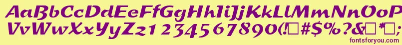 SprintRegular Font – Purple Fonts on Yellow Background