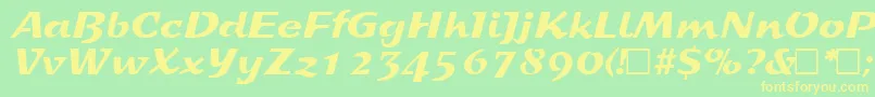 SprintRegular Font – Yellow Fonts on Green Background