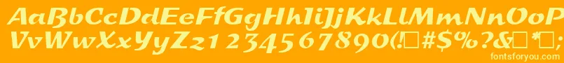 SprintRegular Font – Yellow Fonts on Orange Background