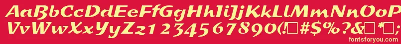 SprintRegular Font – Yellow Fonts on Red Background