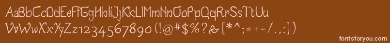 Jale Font – Pink Fonts on Brown Background