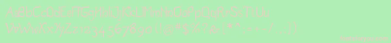 Jale Font – Pink Fonts on Green Background