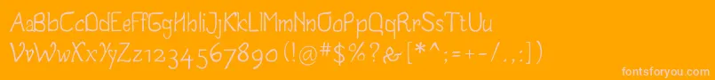 Jale Font – Pink Fonts on Orange Background