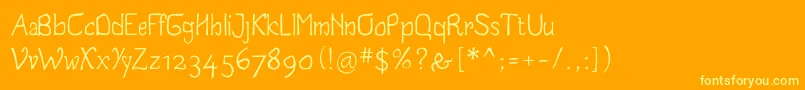 Jale-fontti – keltaiset fontit oranssilla taustalla