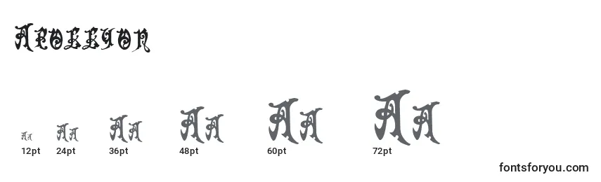 Apollyon Font Sizes