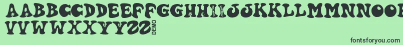 Hartydemo Font – Black Fonts on Green Background
