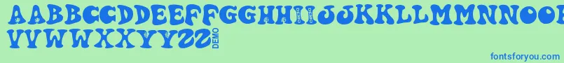 Hartydemo Font – Blue Fonts on Green Background