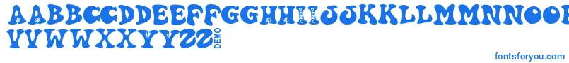 Hartydemo Font – Blue Fonts on White Background