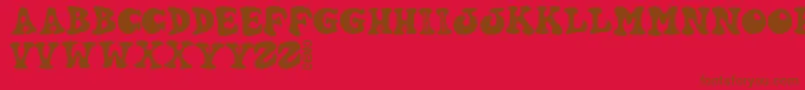 Hartydemo Font – Brown Fonts on Red Background