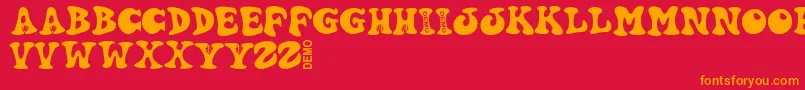 Hartydemo Font – Orange Fonts on Red Background