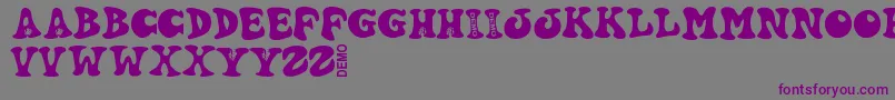 Hartydemo Font – Purple Fonts on Gray Background