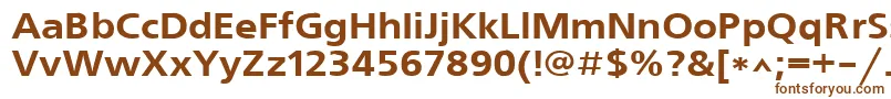 Freeset110b-fontti – ruskeat fontit valkoisella taustalla