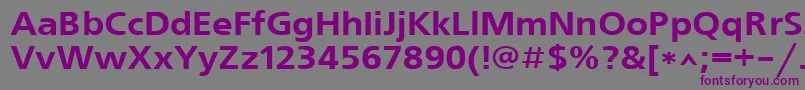 フォントFreeset110b – 紫色のフォント、灰色の背景