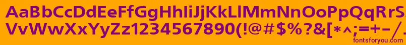 Шрифт Freeset110b – фиолетовые шрифты на оранжевом фоне