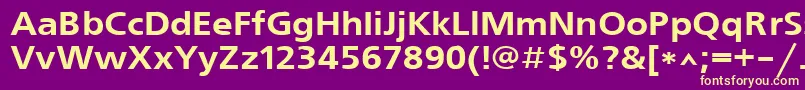 Freeset110b Font – Yellow Fonts on Purple Background