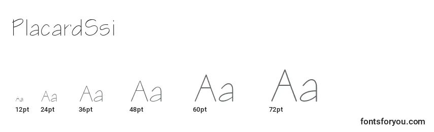 Größen der Schriftart PlacardSsi