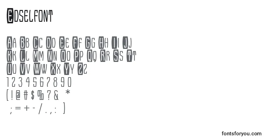 Шрифт Edselfont – алфавит, цифры, специальные символы