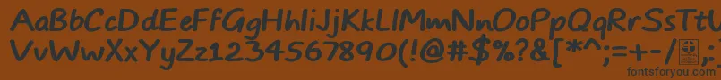 TypoComicsBoldDemo-Schriftart – Schwarze Schriften auf braunem Hintergrund