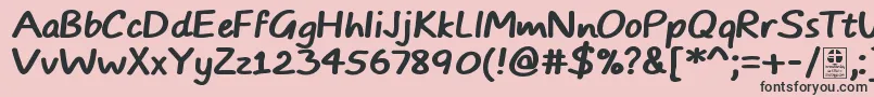 TypoComicsBoldDemo Font – Black Fonts on Pink Background