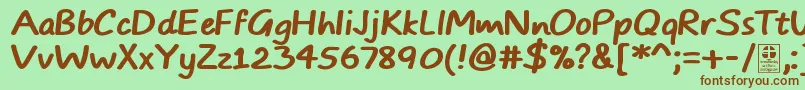 fuente TypoComicsBoldDemo – Fuentes Marrones Sobre Fondo Verde