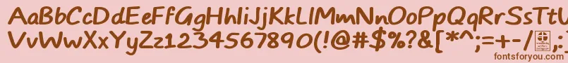 TypoComicsBoldDemo Font – Brown Fonts on Pink Background